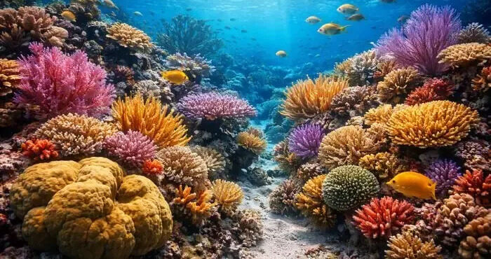 A living coral ecosystem, representing scientific exchange, interdependence and adaptive evidence.