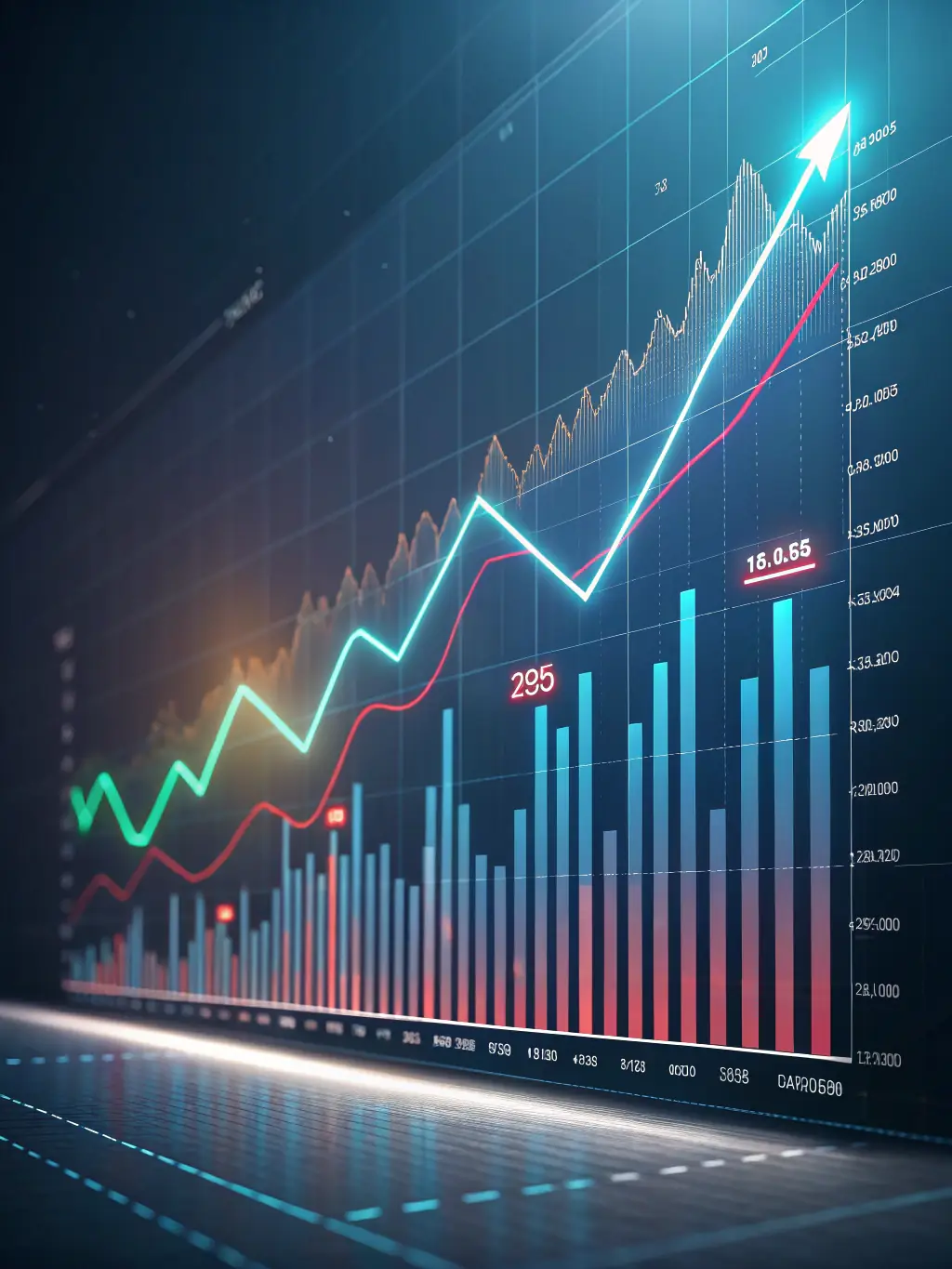 A stylized SVG icon representing investment and fundraising, such as a rising graph or a money bag.