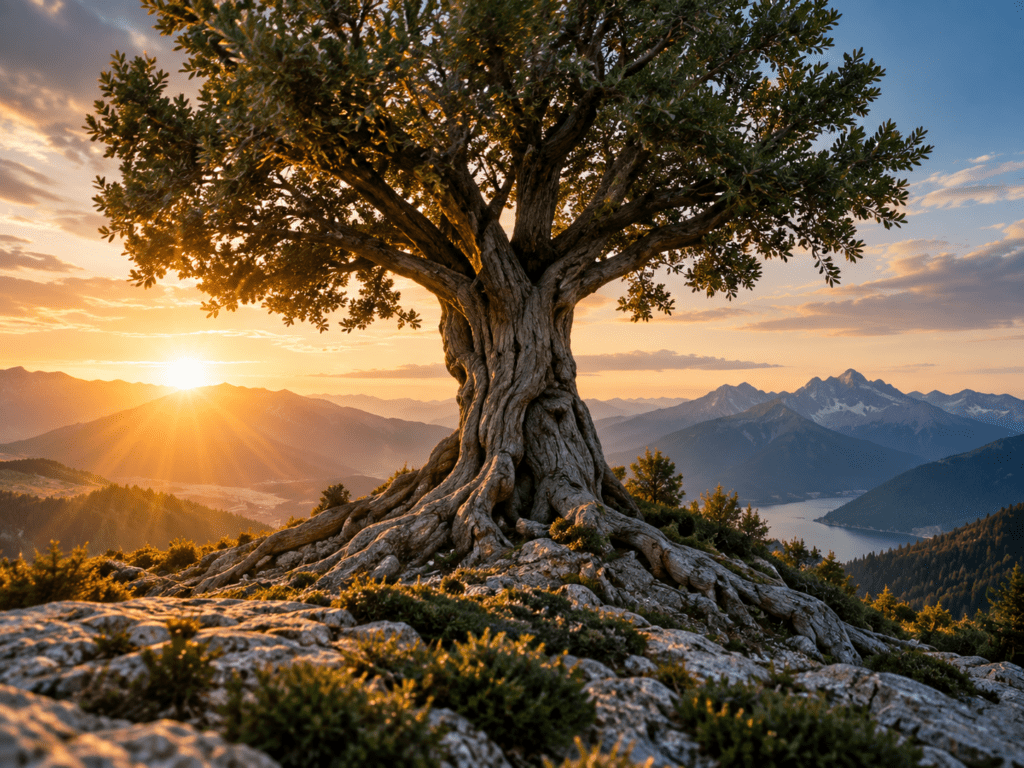 Branching tree canopy, representing Areté leadership development and organisational growth.