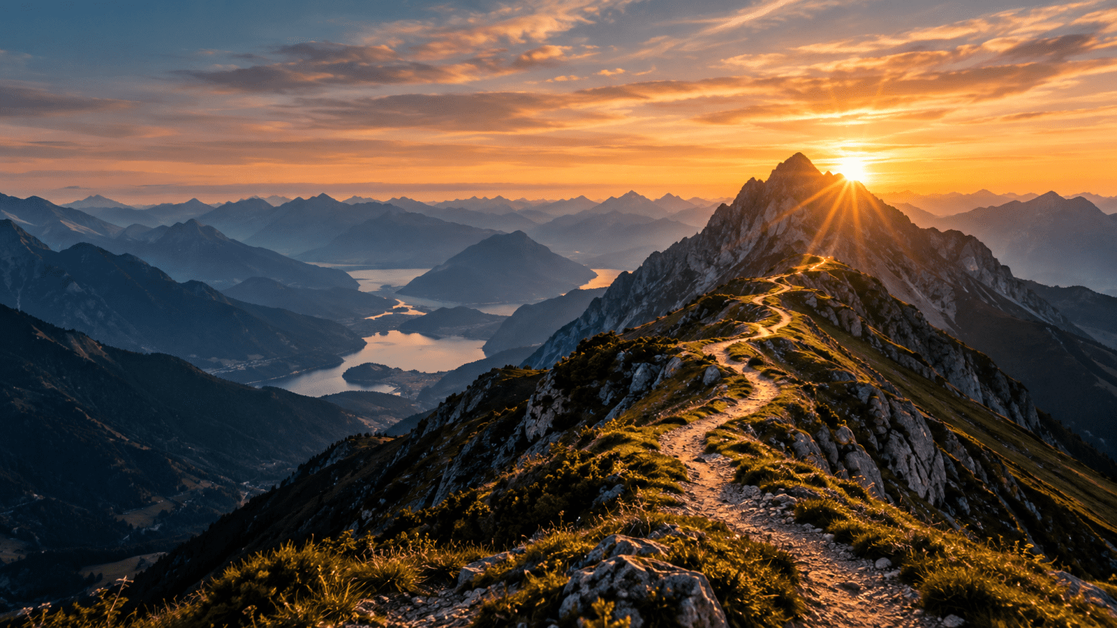 Mountain road at sunrise, representing development pathways, prioritisation and strategic progression.
